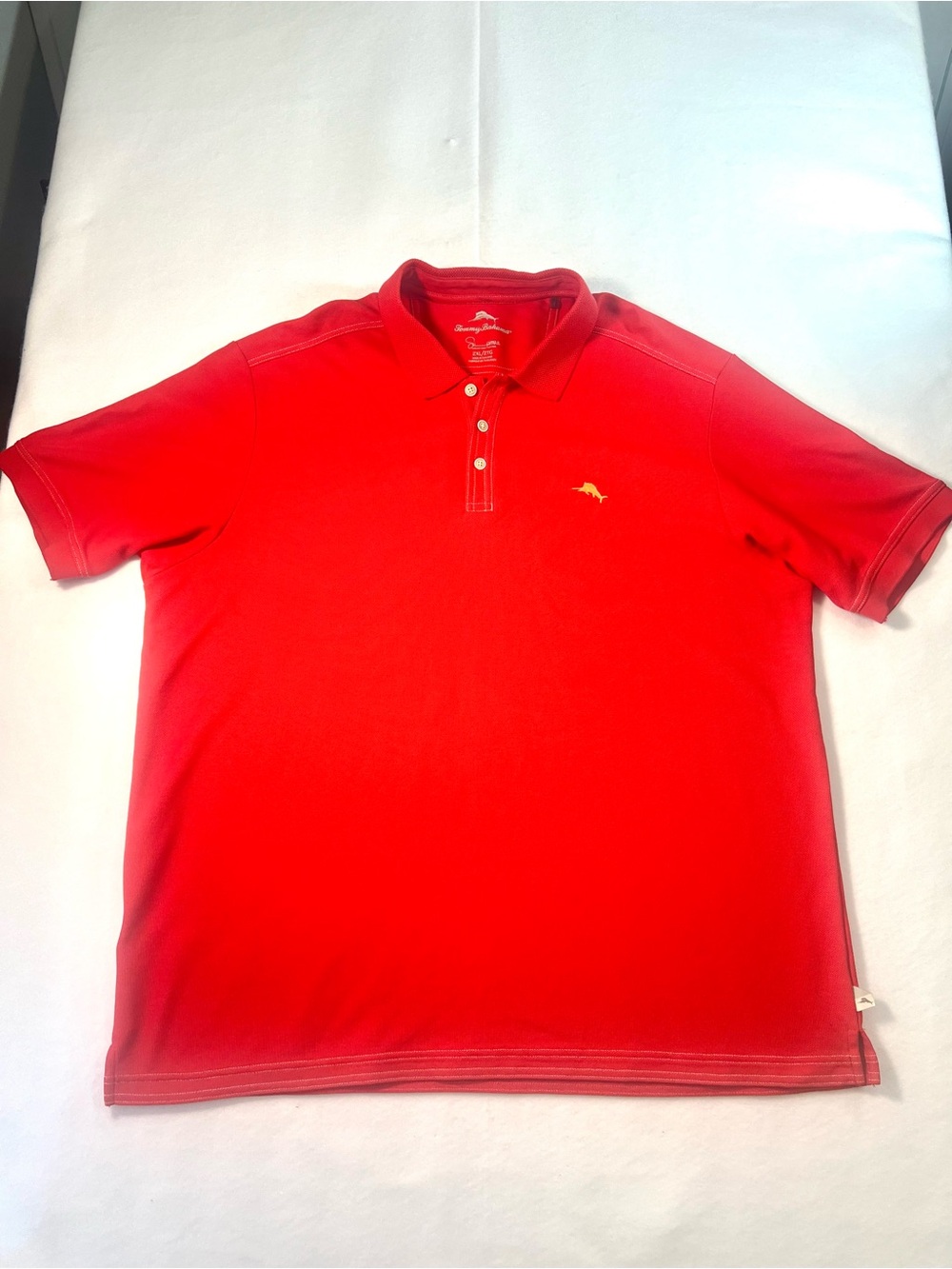 Tommy Bahama Men’s 2XL Red Supima Cotton Blend Polo Big Tall Short Sleeve Shirt